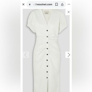 ISABEL MARANT
Carly ruched leather midi dress Size 42 (Large, 10) Brand New‼️
